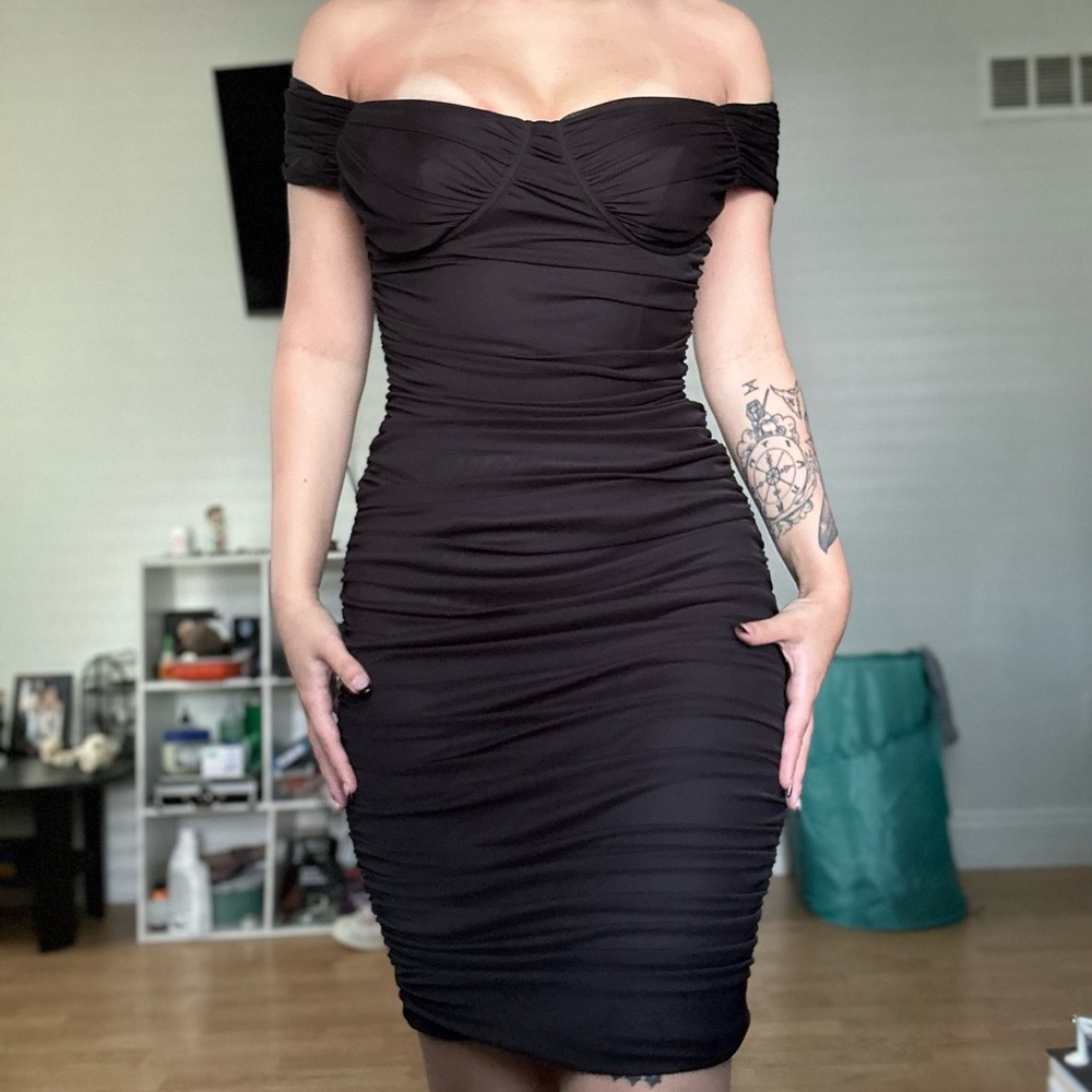 David’s Bridal. Size 4. Black midi